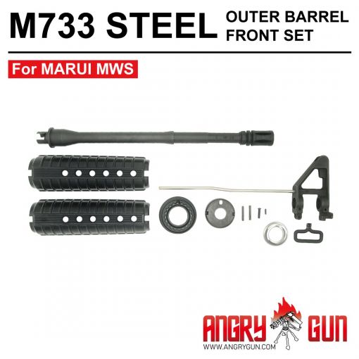 Angry Gun] M733 Steel GBB Outer Barrel Front Kit [For Tokyo Marui