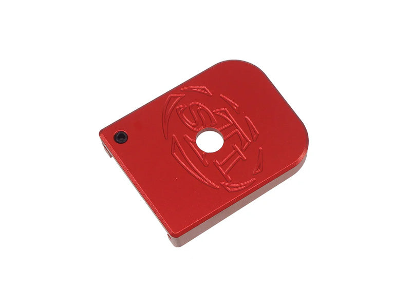 [5KU] Aluminum STI Style Skinny Magazine Base [For Marui Hi-Capa Airsoft Series][RED]