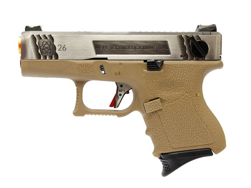 [WE-Tech] Custom SAI Style 26 T8 Airsoft GBB Pistol[SV / SV/ TAN]