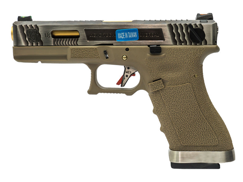 [WE-Tech] T4 G18C GBB Pistol [SV/GD/TAN]