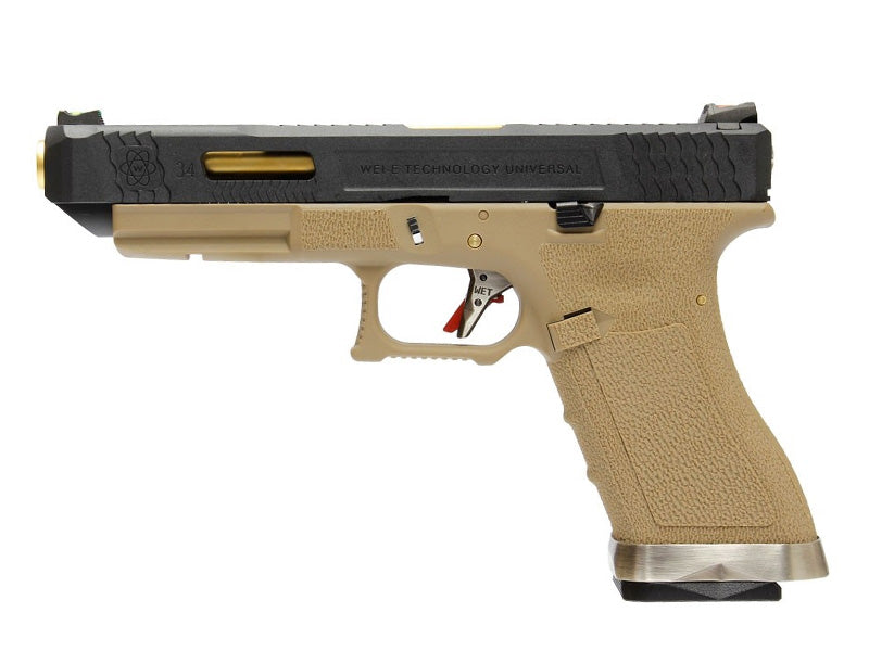 [WE-Tech] T6 G34 GBB Pistol [BK/GD/TAN]