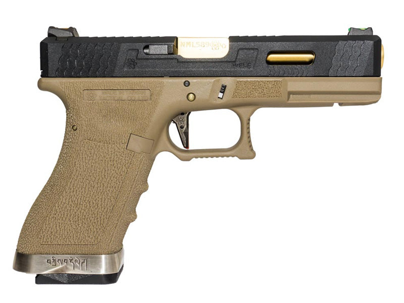 [WE-Tech] T6 G18C GBB Pistol [BK/GD/TAN]