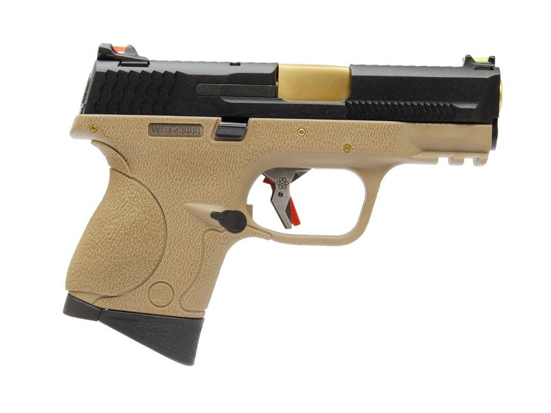 [We-Tech] BB FORCE Compact Semi-Auto T3A GBB Pistol [BK/GD/TAN]