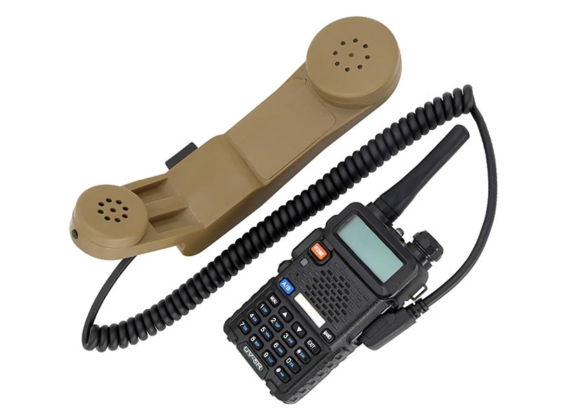 [Tac-Sky] Telephone Shape PTT Kenwood Head [TAN] 