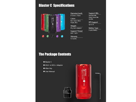 [ACETECH] Blaster C Tracer Unit with Flame Effect [RED]