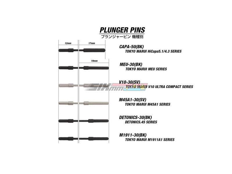 [Guarder] CNC Stainless Plunger Pins [For MARUI Detonics][BLK]