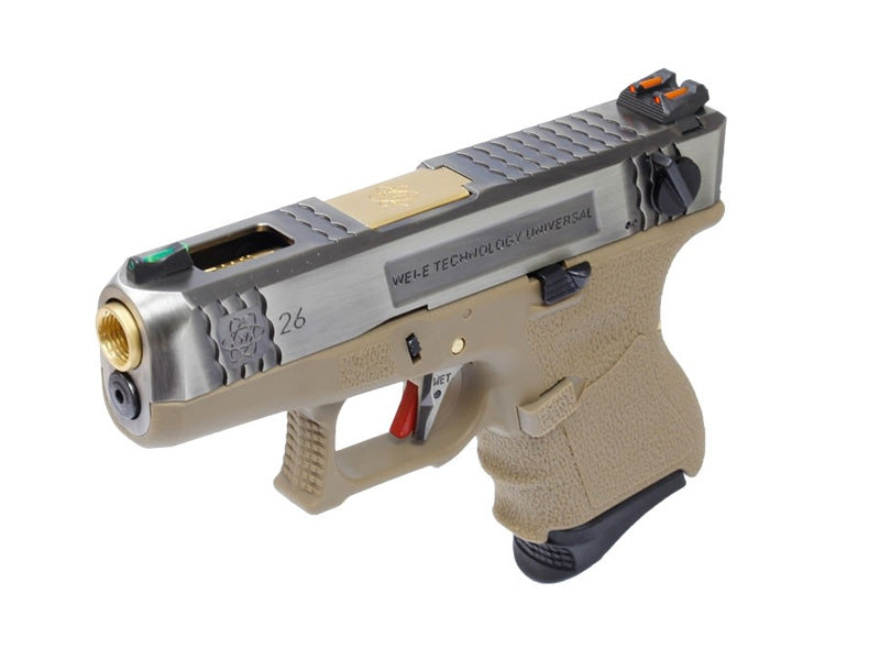 [WE-Tech] Custom SAI Style 26 T5 Airsoft GBB Pistol[SV / GD / TAN]