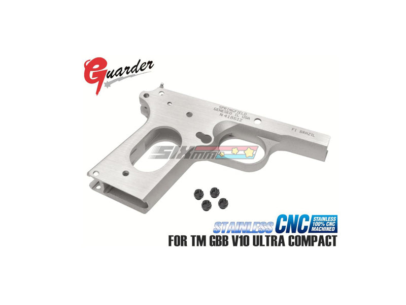 [Guarder] Stainless Steel CNC Frame [For Tokyo Marui V10 GBB Pistol][SV]