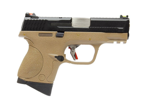 [We-Tech] BB FORCE Compact Semi-Auto T4A GBB Pistol [BK/SV/TAN]