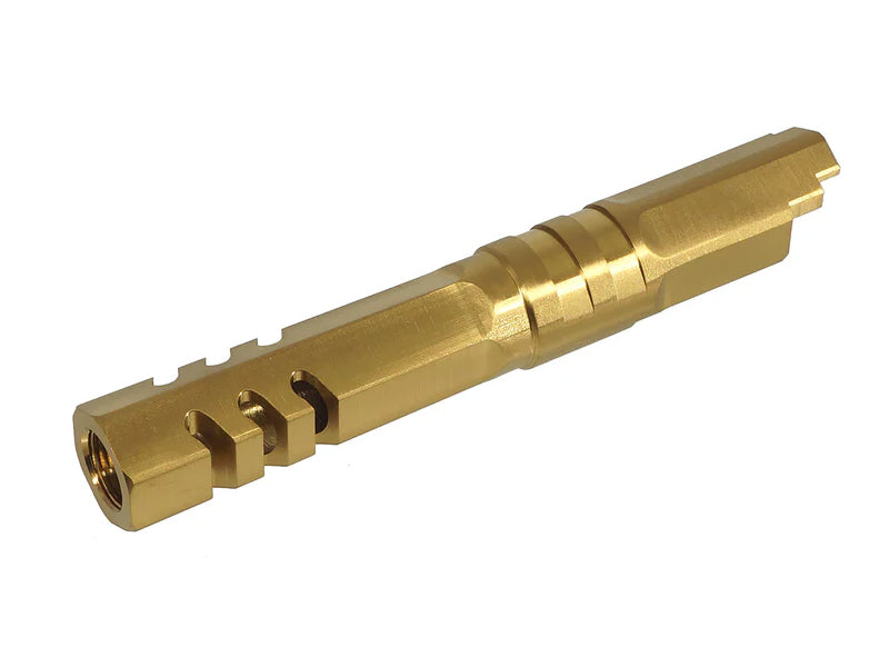 [5KU] 4.3 Inch Stainless Hexagon Outer Barrel [for Marui Hi-Capa 4.3 GBB Airsoft] [GB-555] [Gold]