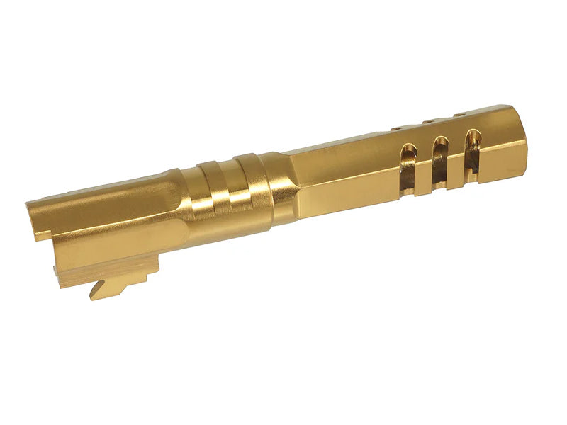 [5KU] 4.3 Inch Stainless Hexagon Outer Barrel [for Marui Hi-Capa 4.3 GBB Airsoft] [GB-555] [Gold]