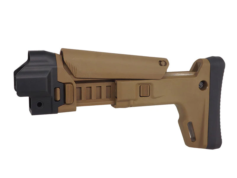 [5KU] ACR Style Retractable Stock [for CYMA MP5 Airsoft] [5KU-418] [Tan]