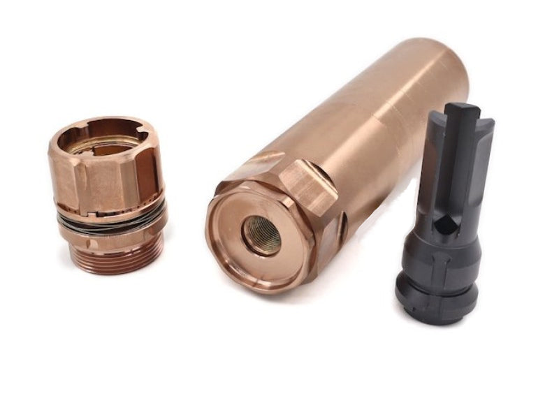 [AIRSOFT ARTISAN] REX STYLE DUMMY SILENCER WITH DA FLASH HIDER [14MM CCW ]