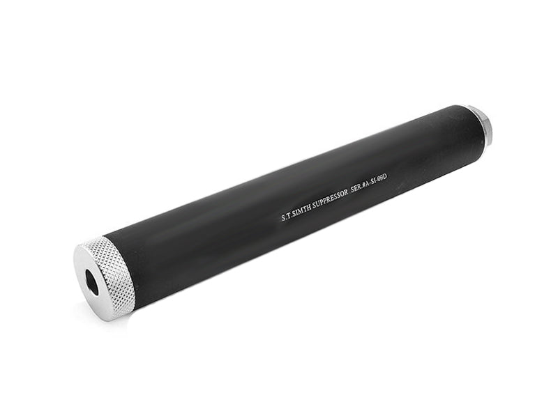 [BELL] 35x220mm S.T. Simth Suppressor Silencer [14mm-] [Dual Tong, BLK/SV]