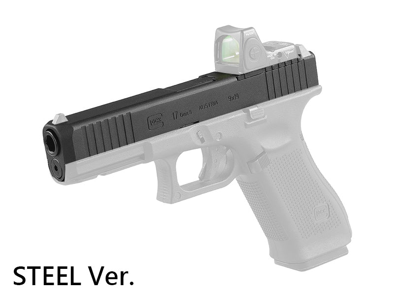 [BFA] Full Steel GLOCK Slide & Outer Barrel[For GHK GLOCK G17 GEN.5 MOS Series][BLK]