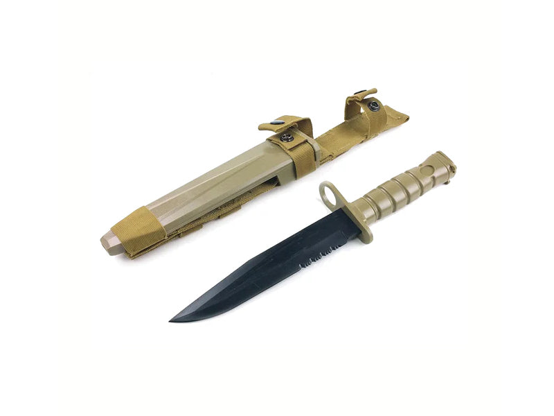 [CYMA] M10 Dummy BAYONET Rubber Knife with Sheath[TAN]