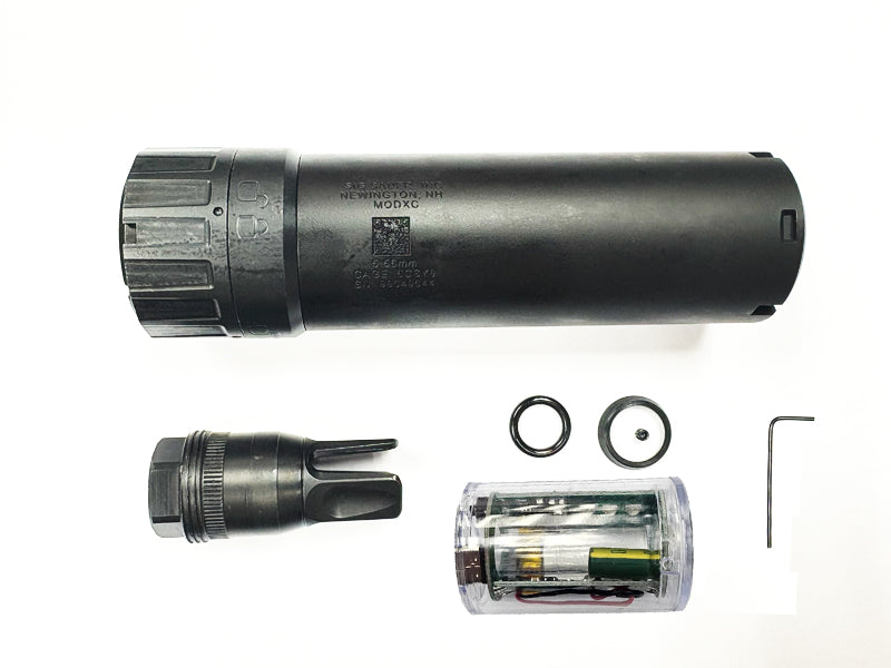 [MadDog] SPEAR Airsoft Dummy Suppressor W/ Flash HIder & Tracer[BLK]