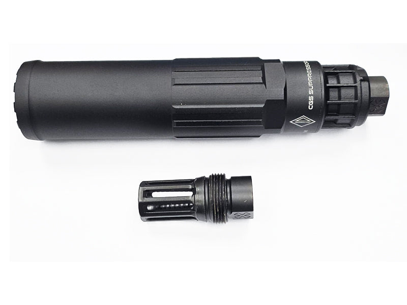 [MadDog] CG SGI-6 Style DUMMY SILENCER with 3 Prong Flash Hider [BLK]