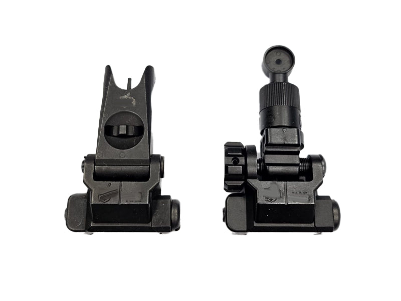 [MadDog] Mirco KC 600m Flip Up Front & Rear Sight Set[Full Steel Ver.][BLK]