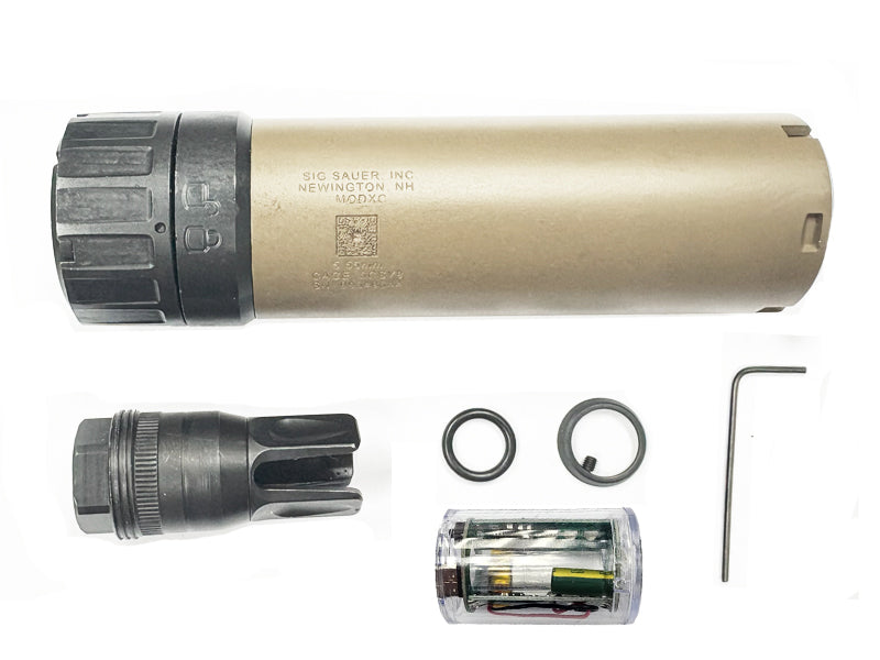 [MadDog] SPEAR Airsoft Dummy Suppressor W/ Flash HIder & Tracer[FDE]