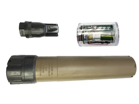 [MadDog] SPEAR Airsoft Dummy Suppressor W/ Flash HIder & Tracer[FDE][Long Ver.]