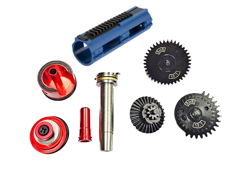 [SHS] 13:1 M4 Gear Set + 14 Steel Teeth High Quality Piston Set [For Version.2 Gearbox]