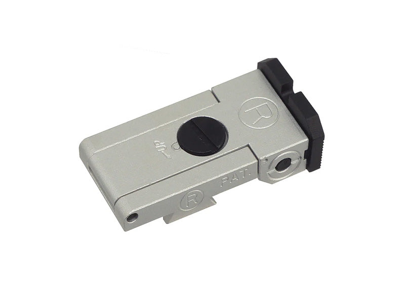 [5KU] Aluminum Bo-Mar Style Rear Sight [For Marui Hi-Capa GBB Airsoft Series][SV]