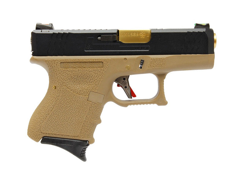 [WE-Tech] Custom SAI Style 26 T6 Airsoft GBB Pistol[BLK/ GD / TAN]