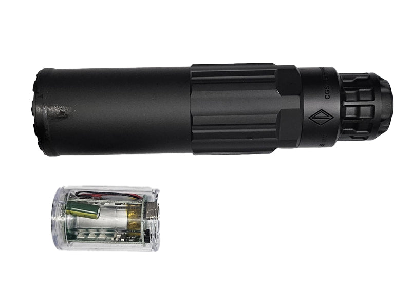 [MadDog] CG SGI-6 Style DUMMY SILENCER with 3 Prong Flash Hider W/ Tracer[BLK]