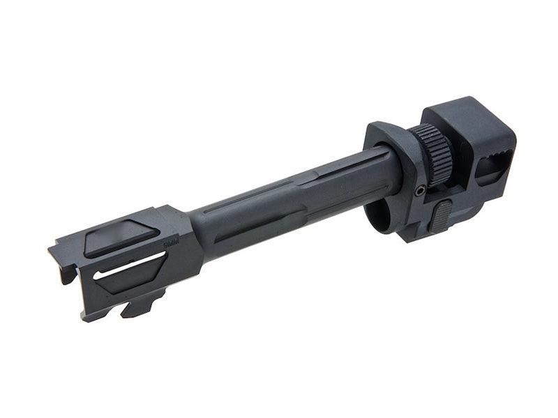 [Pro Arms] Killer Style Threaded Outer Barrel with Compensator [For VFC G19x / G19 Gen4 / G45 Series][BLK]