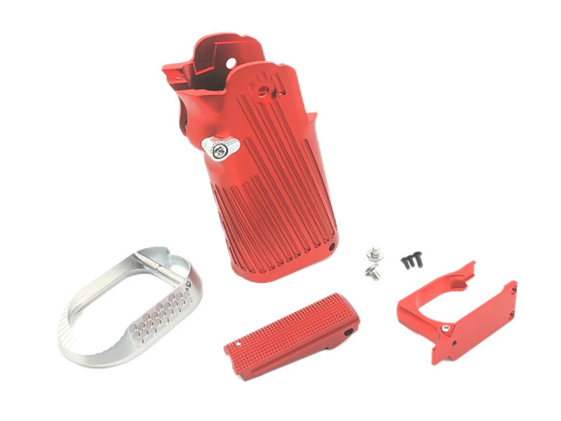 [5KU] CNC Aluminum Grip Type.2 [For Marui Hi-Capa GBB Airsoft Series][RED]