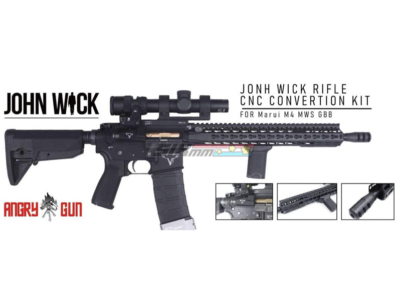 Angry Gun] John Wick Rifle CNC Conversion Kit [For Tokyo Marui MWS GB –  SIXmm (6mm)