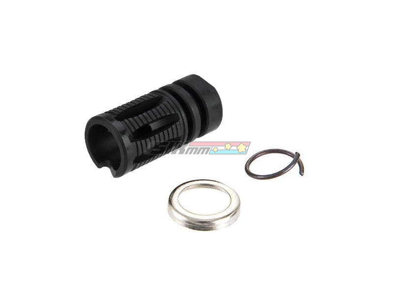 [APS] Steel M4 Muzzle Flash Hider Black -14mm CCW