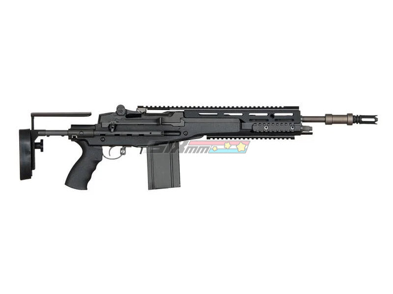 ARES] M14 SOPMOD Airsoft AEG DMR Rifle W/3 Midcap AEG Magazine[BLK] – SIXmm  (6mm)