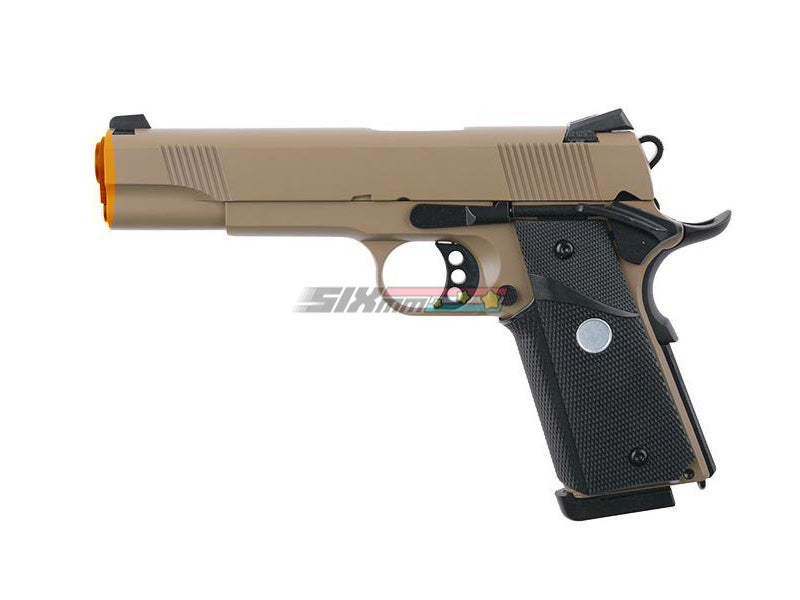 Army Armament] R27 M1911 MEU Full Metal GBB Pistol[Tan] – SIXmm (6mm)