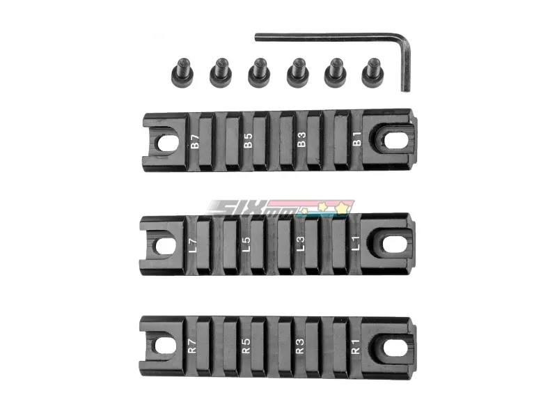 [SpiderFire] 20mm Aluminum Rails for G36C AEG [6 slots RIS Panel / 3pcs]