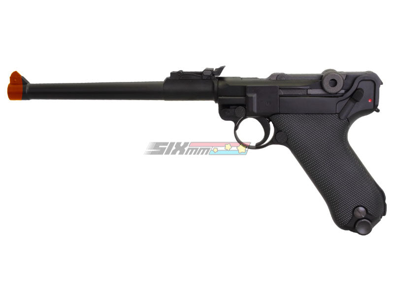 [WE-Tech] Full Metal Luger P08 8inch GBB Pistol [BLK] [Long Ver.]