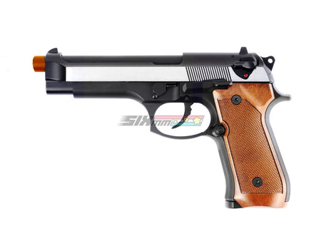 [WE-Tech] Full Metal M9  M92 Airsoft GBB Pistol[Dual Tone  Brown Grip]