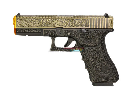 [WE-Tech] Model 17 Airsoft GBB Pistol [Golden Slide, Ivory Frame]